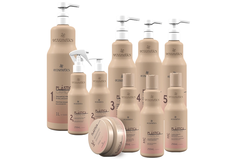 linea completa di prodotti plastica capillare ecosmetics